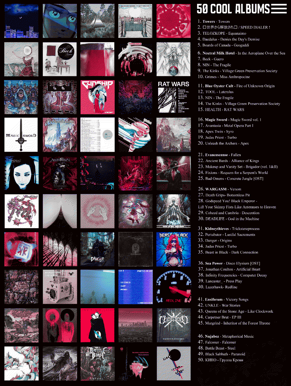 50 Cool Albums.